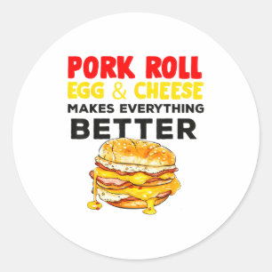 Rk Roll Egg And Cheese New Jersey Pride Nj Foodie Classic Round Sticker