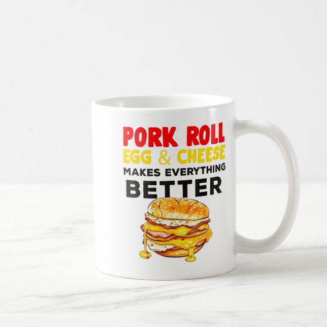 Rk Roll Egg And Cheese New Jersey Pride Nj Foodie  Coffee Mug (Right)