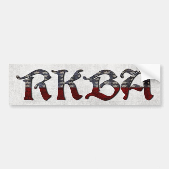 RKBA Right to Keep and Bear Arms Bumper Sticker (Front)