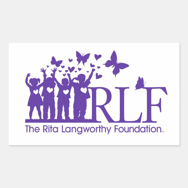RLF Signature Logo Rectangle Sticker, Glossy Sticker (Front)