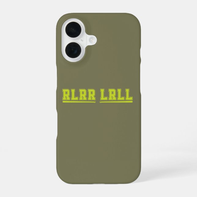RLRR LRLL Drumsticks Band Drum Drummer Funny  iPhone 16 Case (Back)