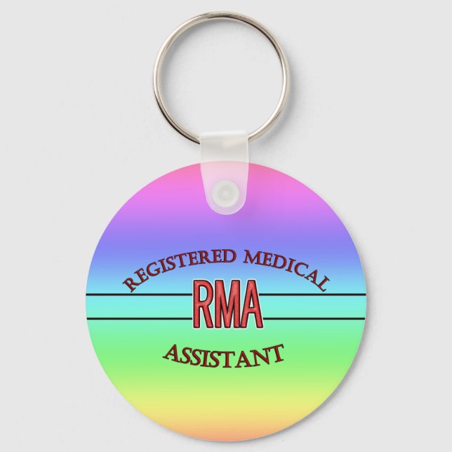 RMA LOGO REGISTERED MEDICAL ASSISTANT KEYCHAIN (Front)
