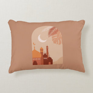 Rmadan Kareem Aesthetic Boho Fleece Blanket Accent Pillow