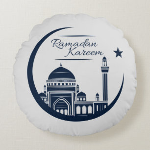 Rmadan Kareem Fleece Blanket Round Pillow