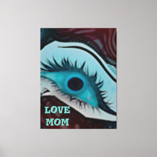 rmdesignflo55 elegant  green eye love mom design   canvas print