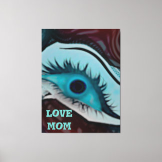 rmdesignflo55 elegant  green eye love mom design   canvas print