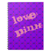  rmdesignflo55 LOVE PINK MANDALA  NOTEBOOK