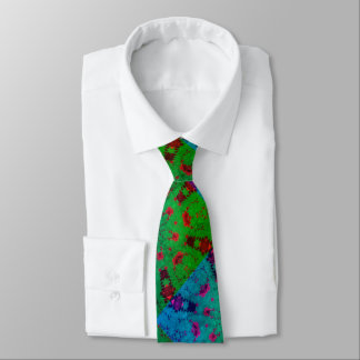 rmdesignflo55 tie  BLUE GREEN CUTE Neck Tie