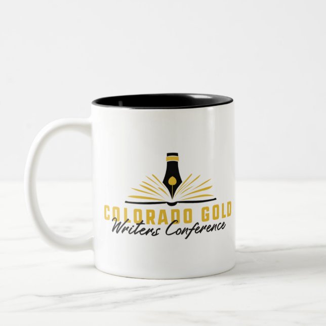 RMFW's CO Gold Writers Conference Items Two-Tone Coffee Mug (Left)