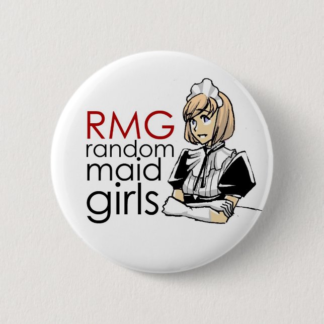 RMG Random Maid Girls 2 Inch Round Button (Front)