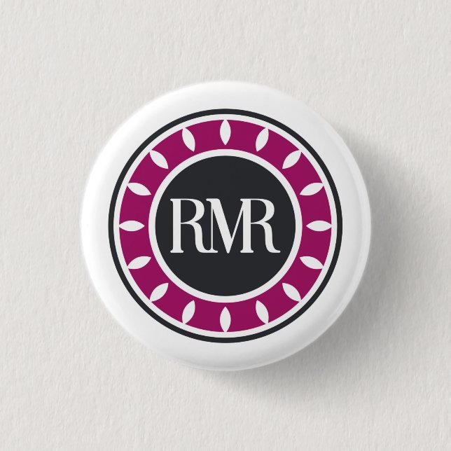 RMR Logo Pinwheel Button - 1 1/4" Diameter (Front)