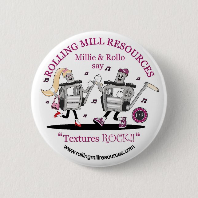 RMR Textures Rock Pin - 2.25" Diameter (Front)