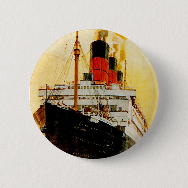 RMS Berengaria 2 Inch Round Button (Front)