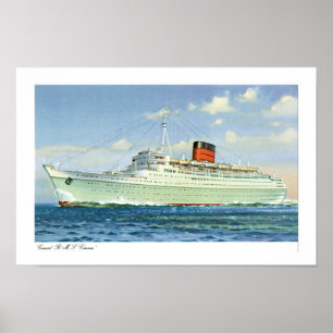 rms Caronia at Sea Poster