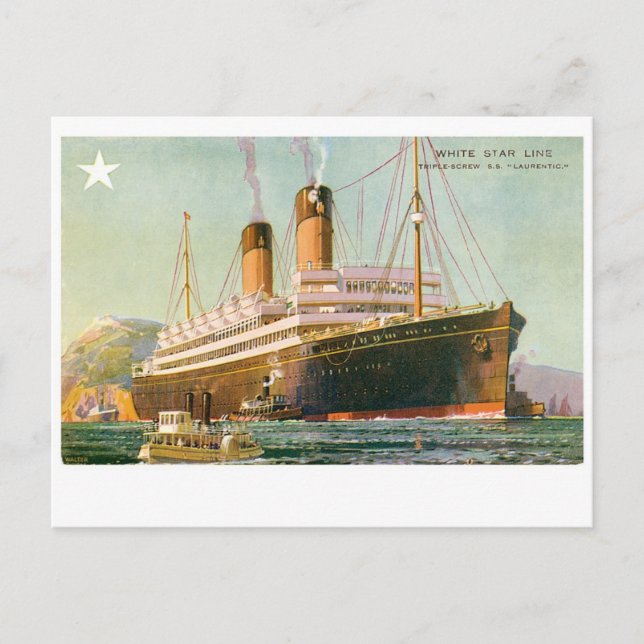 RMS Laurentic Postcard (Front)