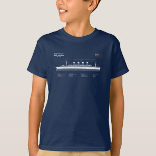 RMS Lusitania - Ship Blueprint Plans ABD T-Shirt