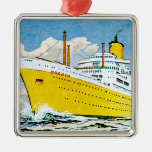 RMS Orsova at Sea Metal Ornament