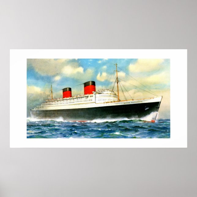 RMS Queen Elizabeth Poster (Front)