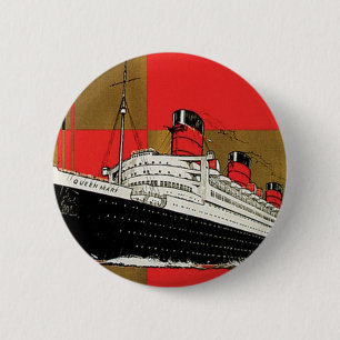 RMS Queen Mary 2 Inch Round Button