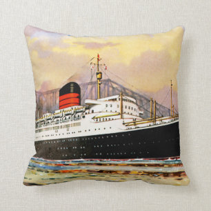 RMS Saxonia Throw Pillow