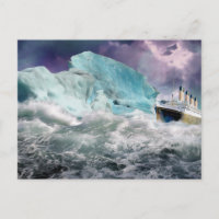 RMS Titanic and Iceberg Painting