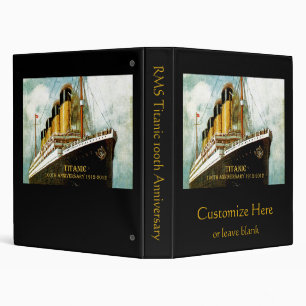 RMS Titanic Anniversary Binder