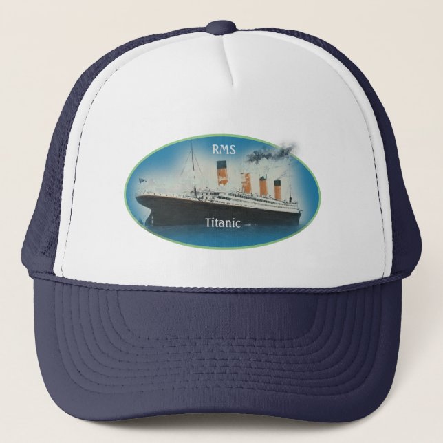 RMS Titanic Blue Trucker Hat (Front)
