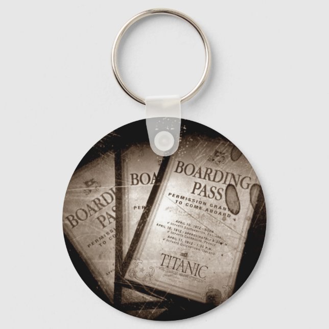 RMS Titanic Boarding Passes Keychain (Front)