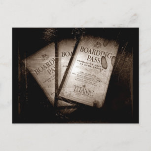 RMS Titanic Boarding Passes Postcard