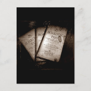 RMS Titanic Boarding Passes Postcard