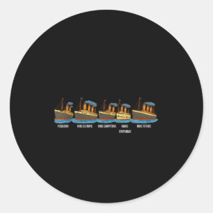 Rms Titanic Britannic Poseidon Carpathia Famous Sh Classic Round Sticker