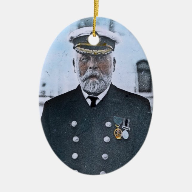 RMS Titanic Captain Edward J. Smith Ceramic Ornament (Front)