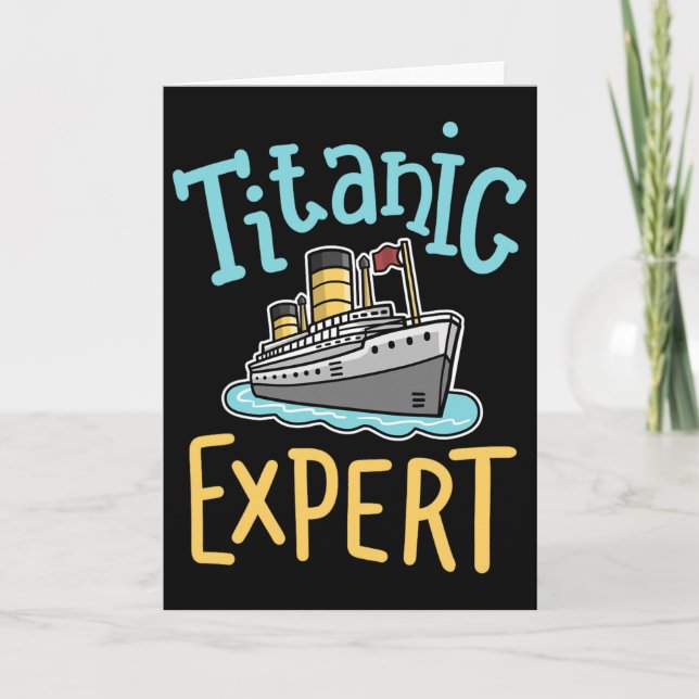 Rms Titanic Funny Expert Retro Cruise Ship Men Boy Card (Front)