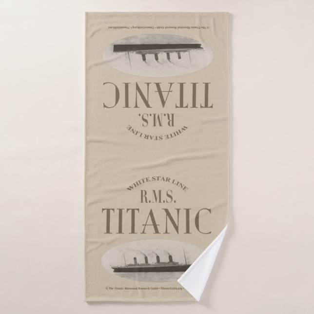 RMS Titanic Ghost Ship Sepia Bath Towel (Bath Towel)