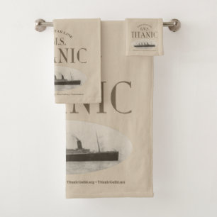 RMS Titanic Ghost Ship Sepia Bathroom Towel Set
