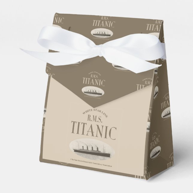 RMS Titanic Ghost Ship Sepia Tent Favour Box (Front Side)