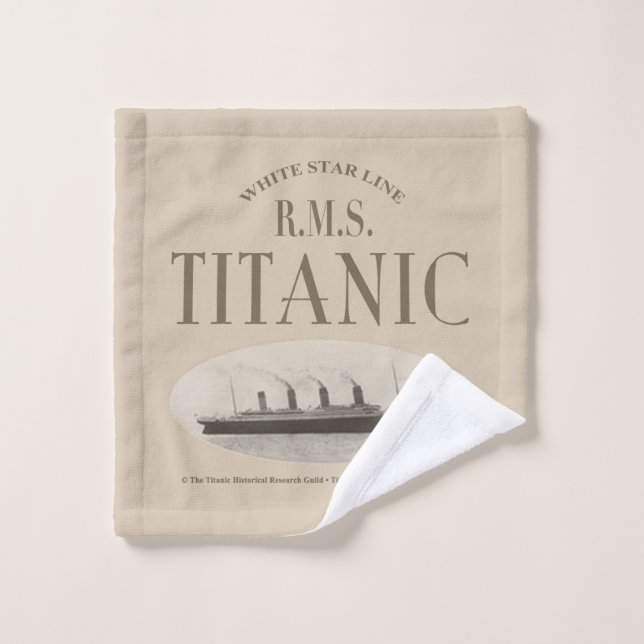 RMS Titanic Ghost Ship Sepia Wash Cloison (Gant de toilette)