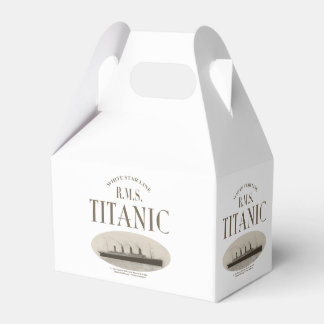 RMS Titanic Ghost Ship Sepia White Gable Favour Bo Favor Box
