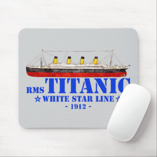 RMS Titanic Illustration - White Star Line 1912 Mouse Pad
