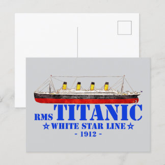 RMS Titanic Illustration - White Star Line 1912 Postcard