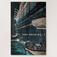 RMS Titanic Lifeboats Are Lowered Vintage