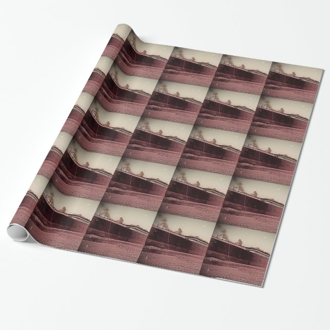 RMS Titanic Maiden Voyage Wrapping Paper (Unrolled)