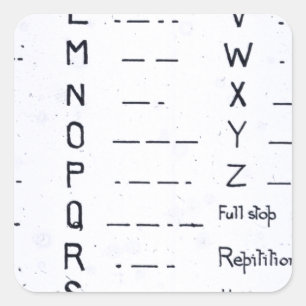 RMS Titanic Morse Code Vintage S.O.S. Square Sticker
