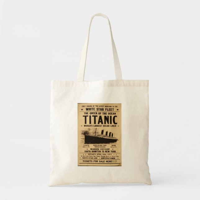 RMS Titanic Poster Tote Bag (Front)