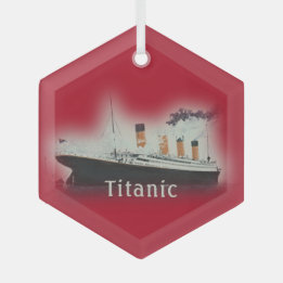 RMS Titanic Rouge ornement en verre de Noël