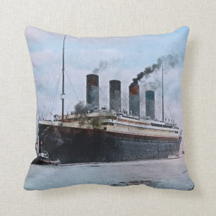 RMS Titanic Southampton Maiden Voyage Vintage 1912 Throw Pillow