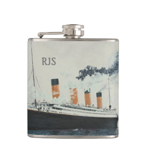 RMS Titanic Steamship Personalized Maritime Hip Flask