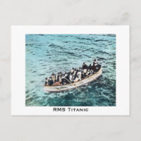RMS Titanic Survivors in Lifeboats Vintage