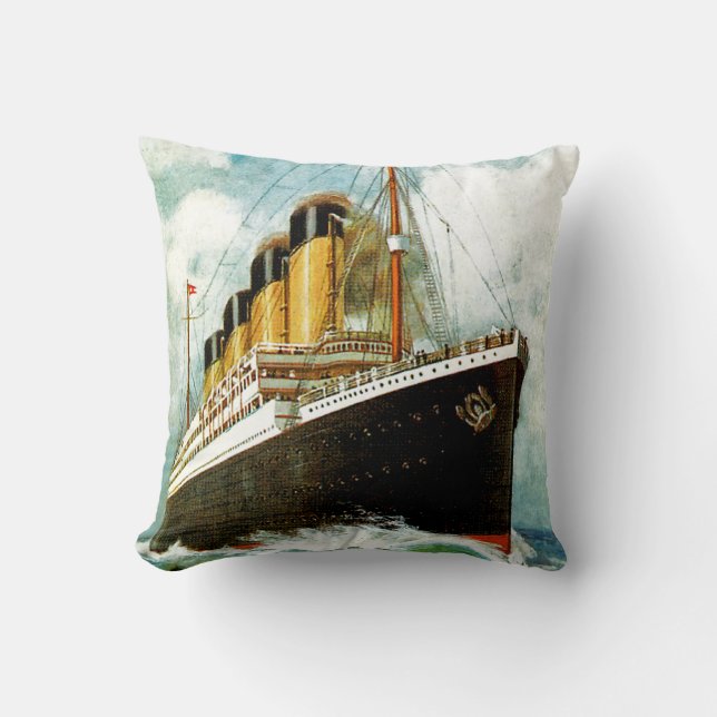 RMS Titanic Throw Pillow (Front)