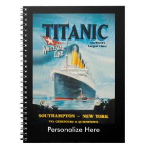 RMS Titanic Travel Ad Notebook
